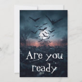 Editable Zombie Halloween Party Invitation| Spooky Kaart (Achterkant)
