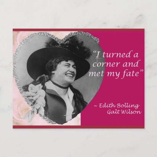 Edith Bolling Galt - Fate Briefkaart (Voorkant)