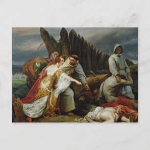 Edith Finding the Body of Harold, 1828 Briefkaart