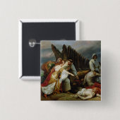 Edith Finding the Body of Harold, 1828 Vierkante Button 5,1 Cm (Voorkant /achterkant)