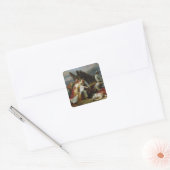 Edith Finding the Body of Harold, 1828 Vierkante Sticker (Envelop)