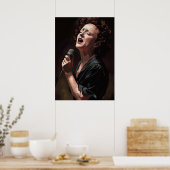 Edith Piaf - Schilderij Poster (Keuken)