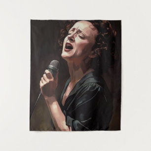 Edith Piaf - Schilderij Wandkleed