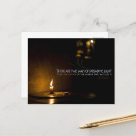 Edith Wharton Inspirerend citaat "Licht" Briefkaart
