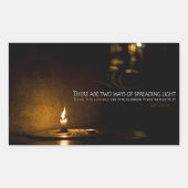 Edith Wharton Inspirerend citaat "Licht" Rechthoekige Sticker (Voorkant)