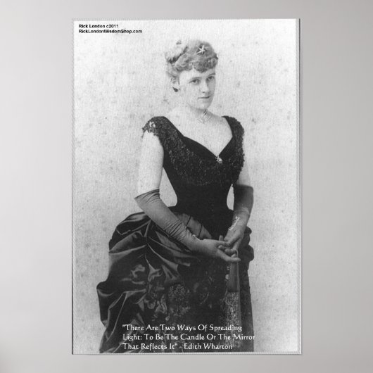 Edith Wharton "Licht verspreiden" Quote Posters (Voorkant)