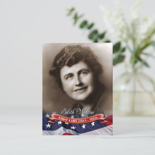 Edith Wilson, First Lady of the U.S. Briefkaart (Staand voorkant)
