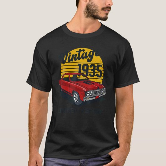 editie 1935, 87th Birthday Classic Car T-shirt (Voorkant)