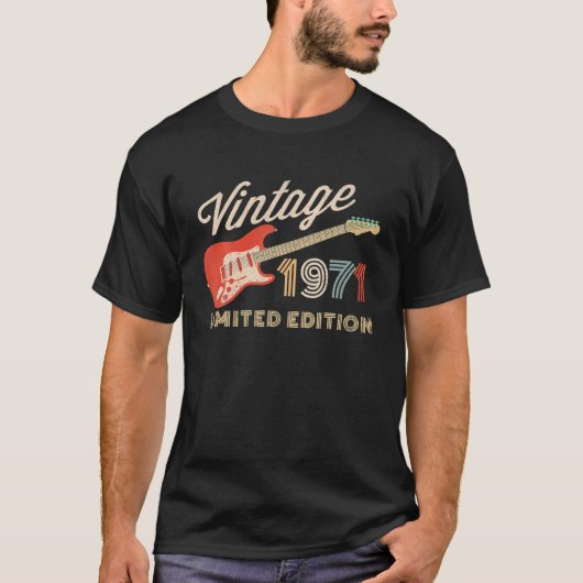  editie 1971: Guitar Year of Birth T-shirt (Voorkant)