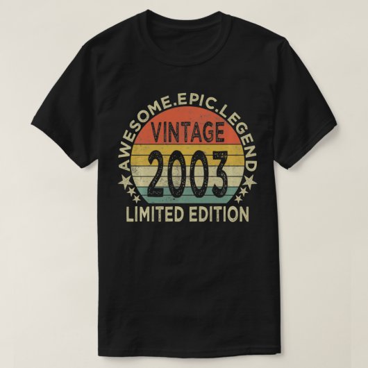 editie 2003 19 jaar oude geschenken 19t t-shirt (Design voorkant)