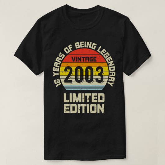  editie 2003 Limited, 18 jaar oud, 18 jaar oud T-shirt (Design voorkant)