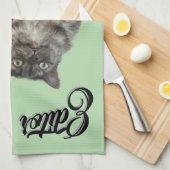 Editor Cat by RoseWrites Kitchen Towel Theedoek (Quarter Fold)