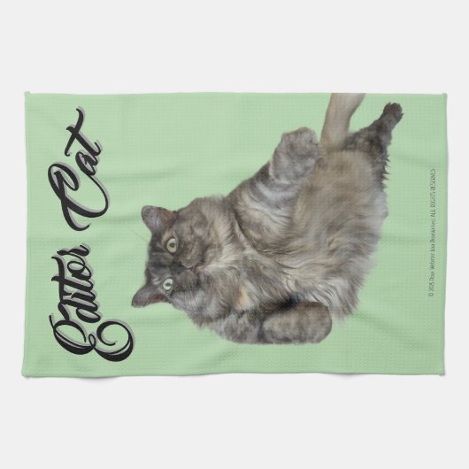 Editor Cat by RoseWrites Kitchen Towel Theedoek (Horizontaal)