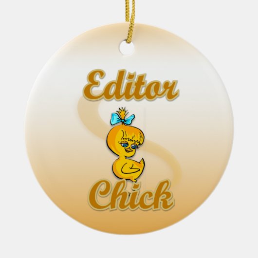 Editor Chick Keramisch Ornament (Voorkant)