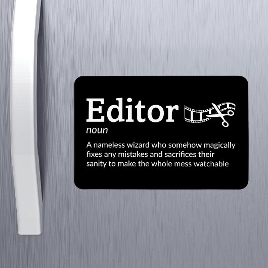 Editor Definition - Film Crew 4" x 6" Flex Magneet