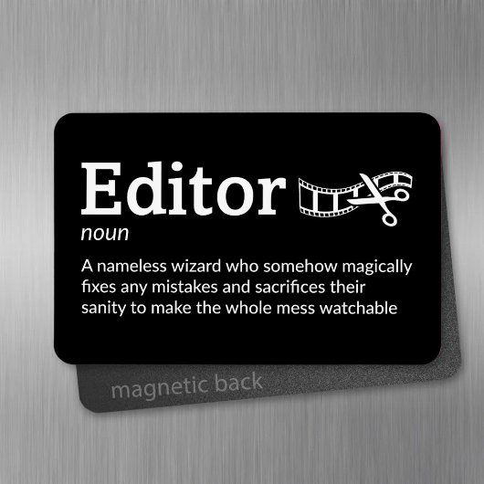 Editor Definition - Film Crew 4" x 6" Flex Magneet