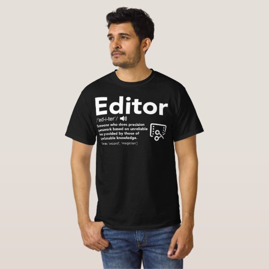 Editor Definition - Funny Cft for Editor T-shirt (Voorkant volledig)