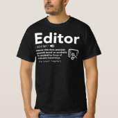 Editor Definition - Funny Cft for Editor T-shirt (Voorkant)