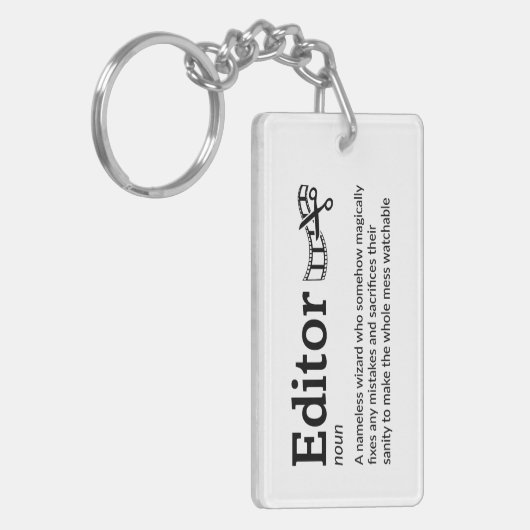 Editor Definition - Grappige Film Wizard Sleutelhanger (Voorkant Links)