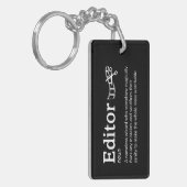 Editor Definition - Grappige Post Productie Sleutelhanger (Voorkant Links)