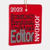 Editor Extraordinaire CUSTOM Keramisch Ornament (Rechts)