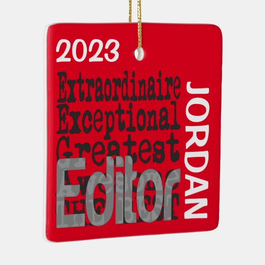 Editor Extraordinaire CUSTOM Keramisch Ornament (Rechts)