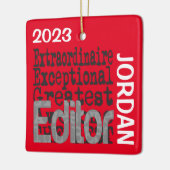 Editor Extraordinaire CUSTOM Keramisch Ornament (Links)