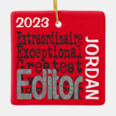 Editor Extraordinaire CUSTOM Keramisch Ornament (Voorkant)