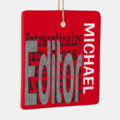 Editor Extraordinaire CUSTOM Keramisch Ornament (Rechts)