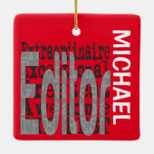 Editor Extraordinaire CUSTOM Keramisch Ornament (Achterkant)