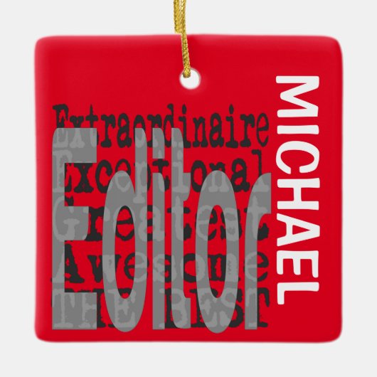 Editor Extraordinaire CUSTOM Keramisch Ornament (Voorkant)