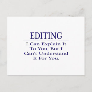 Editor Joke .. Leg uit dat u het niet begrijpt Briefkaart