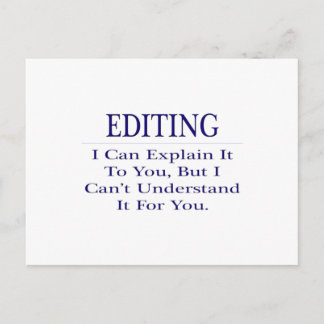 Editor Joke .. Leg uit dat u het niet begrijpt Briefkaart