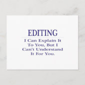 Editor Joke .. Leg uit dat u het niet begrijpt Briefkaart (Voorkant)