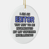 Editor Joke ... Superieure intelligentie Keramisch Ornament (Rechts)