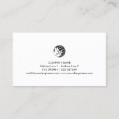 Editor Print Publishing Elegant Monogram Visitekaartje (Achterkant)