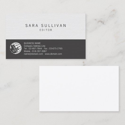 Editor Print Publishing Visitekaartje (Voorkant / Achterkant)