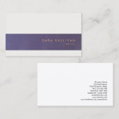 Editor Print Uitgeverij Elegante Violet Stripe Visitekaartje (Voorkant / Achterkant)
