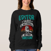 Editor Saurus Zoals Normal Rex Dinosaur Trui (Voorkant)