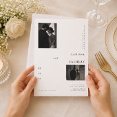 Editoriaal Monogram Foto Bruiloft Kaart