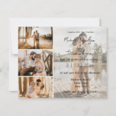 Editorial Chic Multi Foto Trouw Uitnodiging (Voorkant)