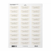 Editorial Elegant Script Huwelijksreturnadres Etiket (Full Sheet)