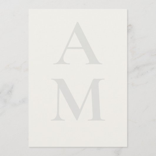 Editorial Initial Minimal Wedding Menu (Achterkant)