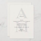 Editorial Initial Minimal Wedding Menu (Voorkant / Achterkant)