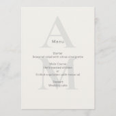 Editorial Initial Minimal Wedding Menu (Voorkant)