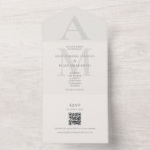 Editorial Initial Wedding All In One Uitnodiging (Binnen)