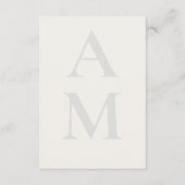 Editorial Initial Wedding Details Card Informatiekaartje (Achterkant)