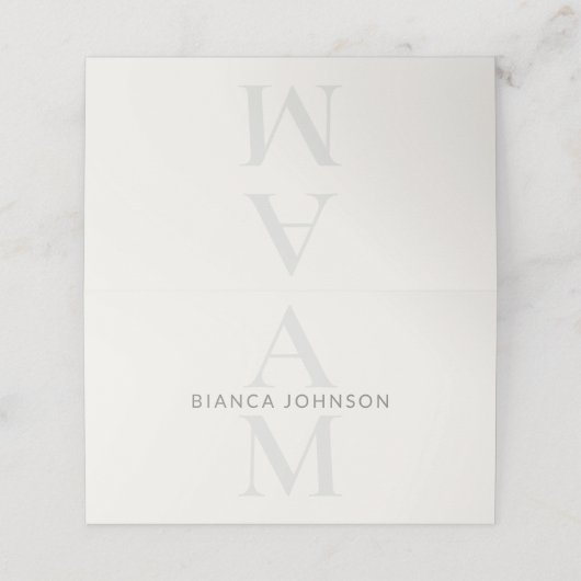 Editorial Initial Wedding Plaatskaartje (Buitenkant ongevouwen)