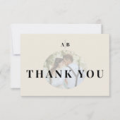 Editorial Ivory Photo Wedding Bedankkaart (Voorkant)