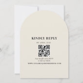 Editorial Ivory Photo Wedding Kaart (Achterkant)